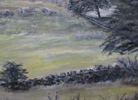 hill side oil painting